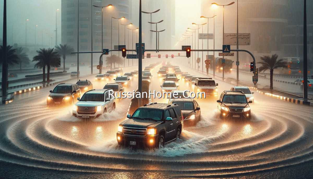 Дубай столкнулся с экстремальными ливнями и наводнениями